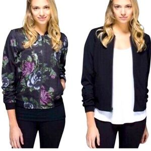 Lululemon Party Bomb Jacket Reversible Garden Party Smooth Black size 8